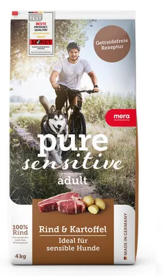 Produktbild von MERA Pure Sensitive Rind & Kartoffel 4kg getreidefreies Hundefutter
