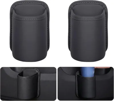Produktbild von Auto-Getränkehalter, Kunstleder, 10 cm, anti-rutsch, schwarz, für Auto