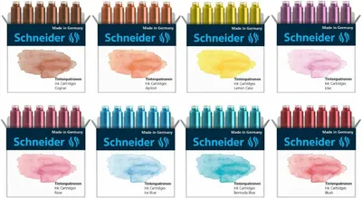 Produktbild von Schneider Standard-Tintenpatronen 8er-Set Sonderfarben