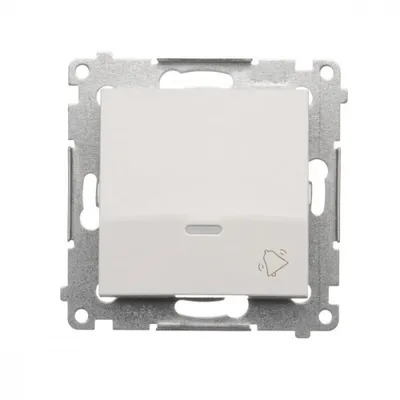 Obrázek produktu pro Kontakt-Simon DD1L.01/11, Tlačítkový spínač, Plast, Bílá, IP20, IP44, 250 V, 10 A