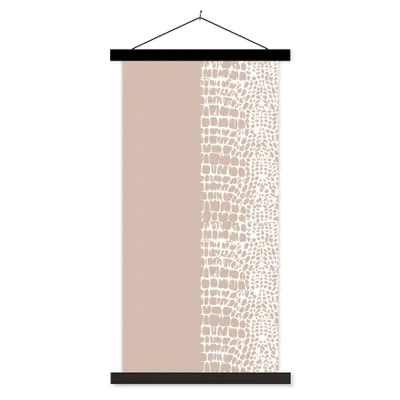 Produktbild von MuchoWow® Textilposter Schlange - Design - Rosa 60x120 cm mit schwarzem Rahmen - Magnete
