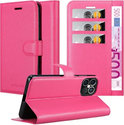 Produktbild von Cadorabo Hülle für Apple iPhone 12 PRO MAX Schutz Hülle in Pink Handyhülle Etui Case Cover Magnetverschluss