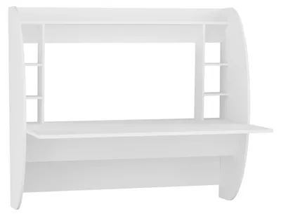 Produktbild von Buronzo - Schreibtisch, 124x55x120h cm Weiß, 6 Regale
