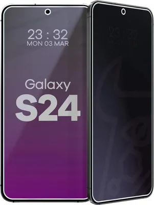 Produktbild von Hybridglas mit Privatschutzfilter für Galaxy S24, Bizon Glass Mule Shadow, Matt