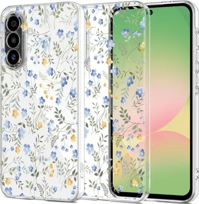 Produktbild von Handyhülle für Galaxy A57 5G, Tech-Protect FlexAir, Transparent mit floralem Muster