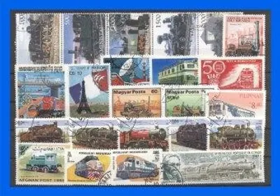 Image de 50 verschiedene Briefmarken Eisenbahnen