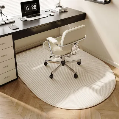 Ovale Bodenschutzmatte für Bürostühle, Polyester, 100x120 cm