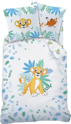 Produktbild von Disney The Lion King Bettbezug, Simba - 140 x 200 cm + 63 x 63 cm - Baumwolle