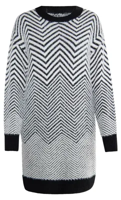 Produktbild von WAIS damen kleid - schwarz weiss, XL/XXL