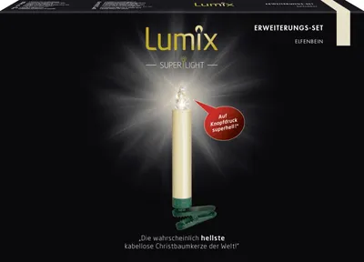 Produktbild von Krinner LUMIX SuperLight Elfenbein Erweiterung, Girlande, Elfenbein, Einfarbig, Weihnachten, IP44, Akku