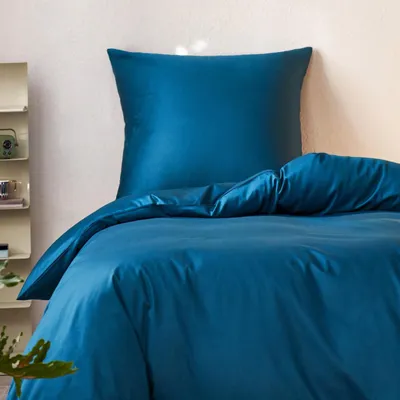 Produktbild von 2-teiliges Bettwäsche-Set - 100% Baumwolle - Pagodenblau - Mit Reißverschluss