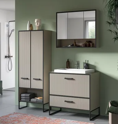 Produktbild von Badezimmer-Set Bagno | Kaschmir | 3-teilig | inkl. Waschbecken