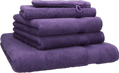 Produktbild von Betz 5-tlg. Handtuch-Set PREMIUM 1 Duschtuch 2 Handtücher 1 Gästetuch 1 Waschhandschuh Farbe: lila