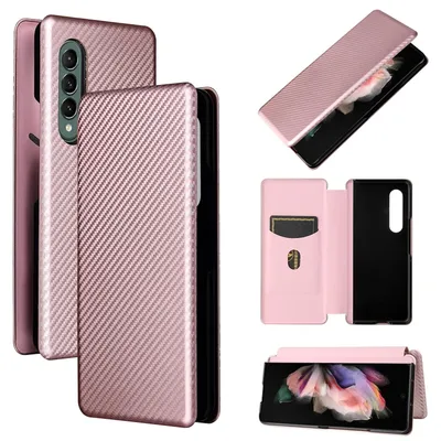 Obrázok produktu pre Samsung Galaxy Z Fold4 5G Carbon Leatherette puzdro na mobilný telefón kryt puzdro