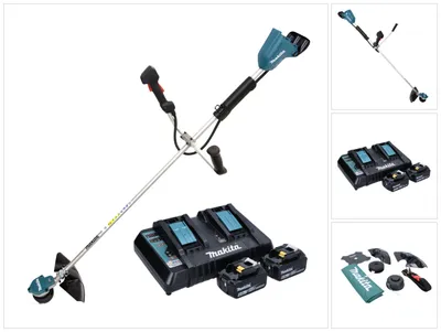 Produktbild von Makita DUR 368 APG Akku Freischneider 36 V ( 2 x 18 V ) Zweihandgriff Brushless + 2x Akku 6,0 Ah + Ladegerät