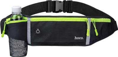 Produktbild von Hoco - Laufgürtel Bauchtasche – Sport Hüfttasche – Laufriemen – Handyhalter zum Laufen – Schwarz