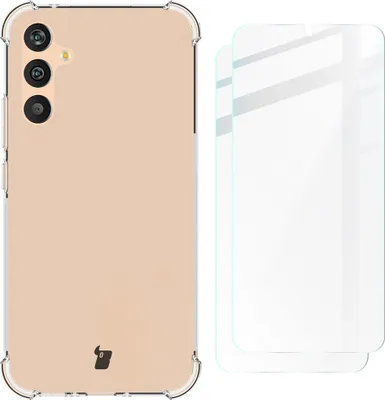 Produktbild von Bizon Case Clear Pack Hülle + 2x Bildschirmglas Samsung Galaxy A34 5G klar