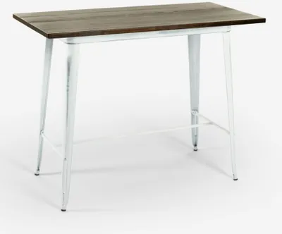 Image de Salle à manger Vintage style industriel table en métal 120x60x106 cm Catal Brush. - Blanc
