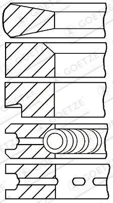 Produktbild von GOETZE ENGINE 08-420200-00 Kolbenringsatz Kolbenringe für FIAT Series 300