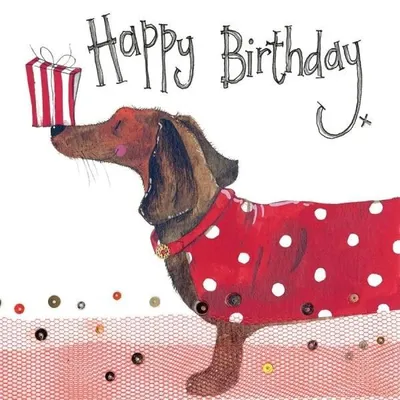 Image de Carte d'anniversaire S264 Teckel - Alex Clark