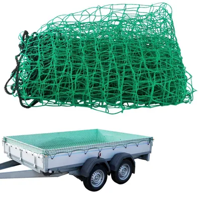 Productafbeelding van Aanhangernet 2x3 meter, ladingzekeringsnet, groen, polyethyleen