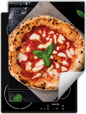 Zdjęcie produktu dla DarHaus nakładka kuchenna jednoczęściowa nakładka kuchenna na płytę ceramiczną nakładka na płytę indukcyjną zwijana mata 40x52 cm, pizza - drewno