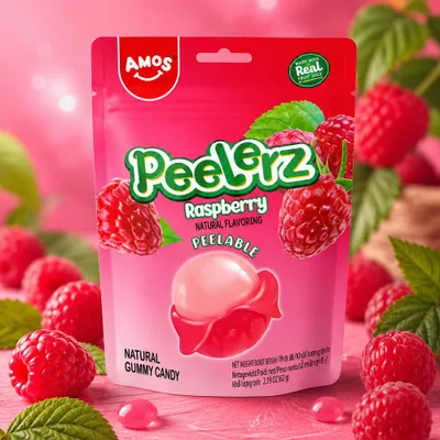 Immagine prodotto di Amos Peelerz Gummy Lampone 65 g