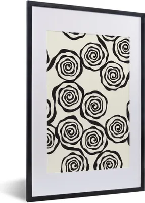 Produktbild von MuchoWow® MuchoWow® Gerahmtes Poster Natur - Muster - Spiralen 40x60 cm - Poster mit zchwarzem Bilderrahmen - Poster in Rahmen