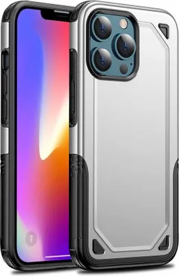 Image de Coque hybride argentée pour l'arrière de l'iPhone 13 Pro