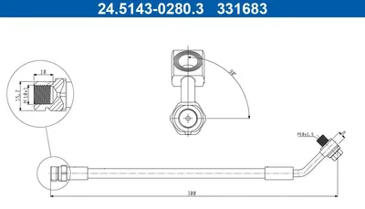 Produktbild von ATE Bremsschlauch 24.5143-0280.3