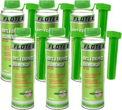 Produktbild von Flotex Ventil & Einspritzdüsenreiniger, 6 x 250ml Benzin Einspritzsystem