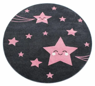 Produktbild von Kinder Teppich KIDS Pink 160 cm Rund