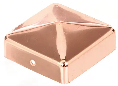 Produktbild von Alberts Pfostenkappe für Holzpfosten | flache Form | Kupfer | 90 x 90 mm