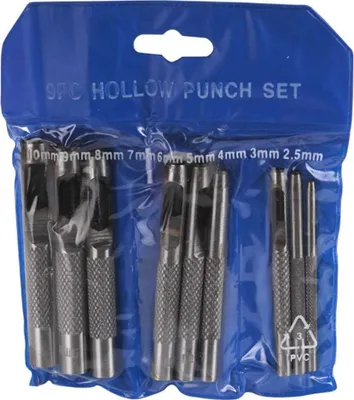 Produktbild von Extol Craft Lederlocher, Set 9 Stück, 10266