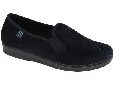 Produktbild von Fly Flot Herren Hausschuhe geschlossen Cord Slipper, Größe:41 EU, Farbe:Schwarz