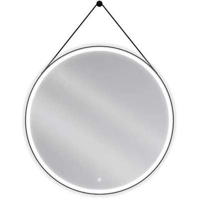 Obrázek produktu pro Mexen Reni podsvícené koupelnové zrcadlo, Kulaté 100 cm, LED 6000K, ventilátor, Černá rama - 9812-100-100-611-70