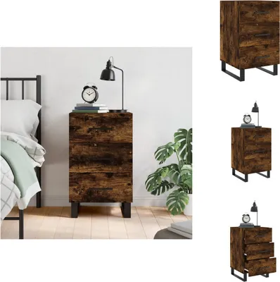 Zdjęcie produktu dla vidaXL Szafka nocna dąb wędzony 40x40x66 cm materiał drewnopochodny - Szafki nocne