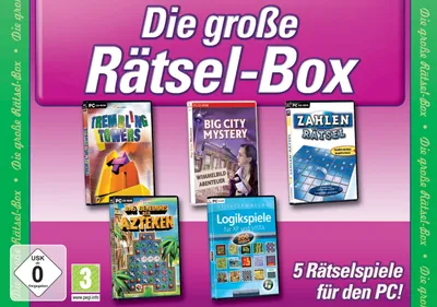 Produktbild von Die große Rätsel-Box (5 Rätselspiele)