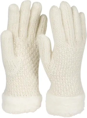Produktbild von styleBREAKER Damen warme Winter Handschuhe mit Perlmuster und Fleece, Thermo Strickhandschuhe, Fingerhandschuhe 09010032