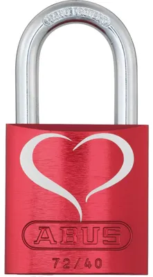 Produktbild von ABUS Vorhangschloss Aluminium 72/40 rot LoveLock 2