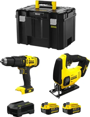Zdjęcie produktu dla Zestaw STANLEY FatMax SVK205 (SFMCD711 + SFMCS600 + 2 x 4,0 Ah + ładowarka + TSTAK VI)