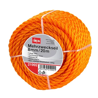 Produktbild von Mehrzweckseil orange 20m 4-10mm