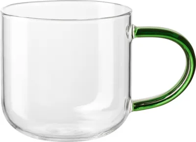 Produktbild von ASA Henkelbecher, green  d. 9 cm, h. 9,1 cm, 0,4 l., made of glas