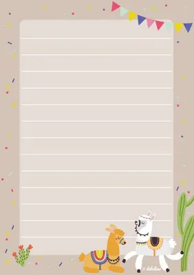 Produktbild von Briefpapier-Set für Kinder: Lama/ Alpaka