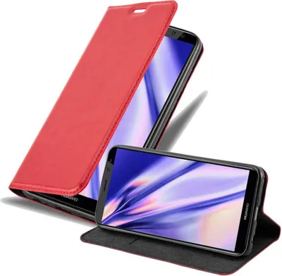 Produktbild von Cadorabo Hülle für Huawei MATE 10 LITE Schutz Hülle in Rot Handyhülle Etui Case Cover Magnetverschluss