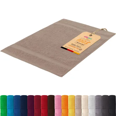 Produktbild von EllaTex PARIS Gästetuch 30x50 cm – 100% Baumwolle, 500 g/m² Frottier, flauschig & saugstark, in Farbe: Beige