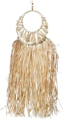Produktbild von Boho-Wanddeko aus Raffia, in vielen Größen & Ausführungen erhältlich | Boho-Raffia-Deko, Farbe:Boho Wanddeko 22x80cm