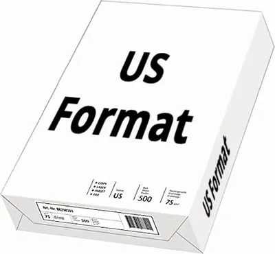 Produktbild von Inacopia Office Druckerpapier US-Letter-Format: 75 g/m², US 216 x 279 mm, 500 Blatt, weiß, US size