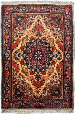 Produktbild von Malayer Teppich handgeknüpft 100% Schurwolle 103 x 70 cm