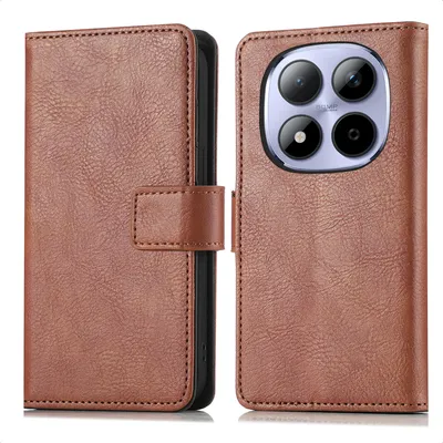 Zdjęcie produktu dla imoshion Luksusowe etui typu bookcase do Xiaomi Redmi Note 15 Pro (4G) – brązowe